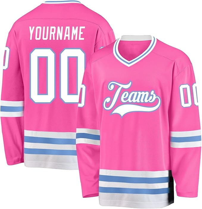Mesh Custom Youth Hockey Jersey Stitched Printed Custom Design with Stitched Printed Name Number Team Logo for Men Women Youth Kids