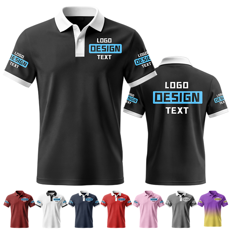 School Club Custom Group Printed Polo Shirt with Custom Front Design for School Club Shirt