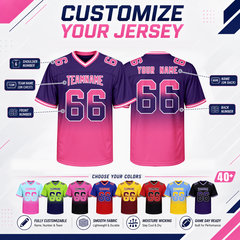 Custom Football Fan Shirt with Team Logo and Number Team Uniform