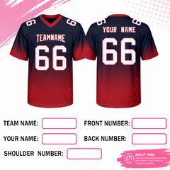 Stitched Printed Personalization Personalized Football Jersey with Player Name and
