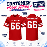 Slim Fit Custom Football Jersey Stitched Printed Personalization