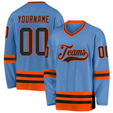 Custom Hockey Game Jersey for Hockey Families and Game Day Outfit with Personalized Team Name Logo Number for Adults and Kids