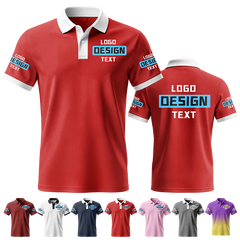 Custom Event Printed Polo Shirt with Brand Logo for Team Building Event