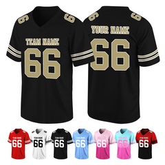 Custom Football Fan Shirt Tournament Style Stitched Printed Name Number