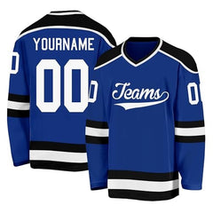 Custom Hockey Fan Shirt Casual for Family Groups with Stitched Printed Name Number Logo for Team Uniforms