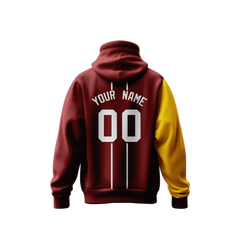 Custom Printed Hoodie with Front Logo and Sleeve Text for Company Team School Event Gifts