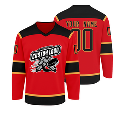 Personalized Hockey Jersey with Custom Front and Back Fan Gift with Custom Names Numbers Logos for Rink Events and Team Photos