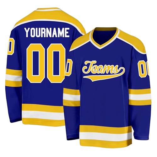 Custom Hockey Game Jersey with Team Name and Logo for Mothers Day Gift with Custom Front Back Sleeve Details for Ice Hockey Teams