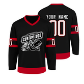 Stitched Printed Personalization Custom Hockey Team Jersey with Stitched Printed Name Number Logo for Team Uniforms