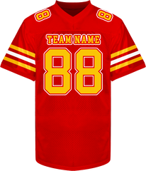 Custom Football Fan Jersey Shoulder Number Stitched Printed Personalization