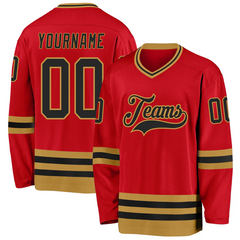 Custom Ice Hockey Jersey Stitched Printed Hockey Design with Stitched Printed Name Number Logo for Team Uniforms