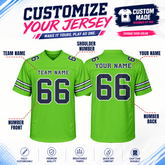 Custom Football Team Uniform with Front Team Name and Back Number Stitched Printed