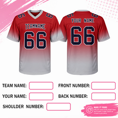 Personalized Football Jersey with Front Team Name and Back Number Game Day Shirt
