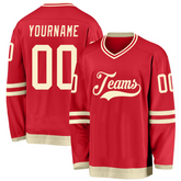 Personalized Hockey Jersey with Custom Name Number Hockey Gift with Custom Front Back Sleeve Details for Ice Hockey Teams