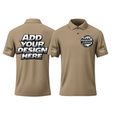 Custom Printed Polo Shirt with Printed Logo Name Text for Golf Shirt