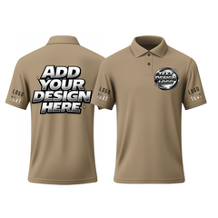 Custom Printed Polo Shirt with Printed Logo Name Text for Golf Shirt