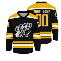 Custom Hockey Shirt Varsity Stitched Printed Team Logo with Stitched Printed Team Logo Name Number for Hockey Clubs