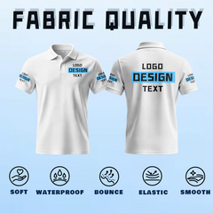 Printed Custom Printed Polo Shirt with Team Name and Logo for Office Staff