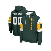 Custom Printed Pullover Hoodie with Front Logo and Sleeve Text Printed Design for Sports Teams