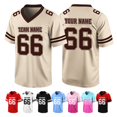 Custom Game Day Football Jersey with Back Name and Number Stitched Printed Team Logo