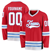Custom Ice Hockey Team Jersey for Tournament Uniform with Custom Logo Name Number for School Teams and Fan Groups