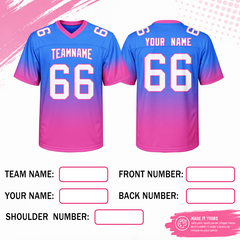 Custom Football Uniform with Custom Lettering for Season Opener