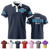 Personalized Team Printed Polo Shirt with Printed Logo Name for Men Women Youth