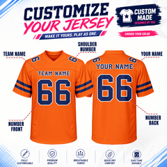 Loose Fit Personalized American Football Jersey Stitched Printed Custom Design