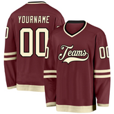 Custom Hockey Fan Shirt for Championship Game with Stitched Printed Team Logo Name Number for Hockey Clubs