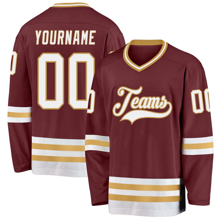 Custom Hockey Team Jersey with Team Name and Logo Hockey Gift with Stitched Printed Team Logo Name Number for Hockey Clubs