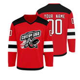 Stitched Printed Hockey Design Custom Hockey Practice Jersey with Custom Patch Logo for Teams Players Fans Men Women Youth Kids