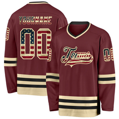 Custom Hockey Game Jersey Stitched Printed Team Logo for Youth Teams with Stitched Printed Name Number Logo for Team Uniforms