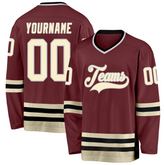 Custom Hockey Uniform Oversized Stitched Printed Team Logo with Stitched Printed Name Number Team Logo for Men Women Youth Kids