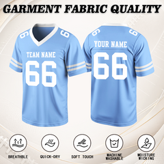 Custom Football Jersey V Neck Stitched Printed Personalization