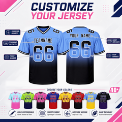 Stitched Printed Custom Football Fan Jersey with Custom Name Number