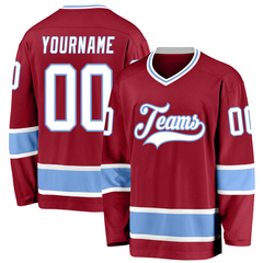 Classic Custom Ice Hockey Team Jersey with Front Team Name and Back Number with Custom Names Numbers Logos for Rink Events and Team Photos