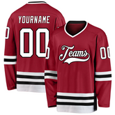 Custom Hockey Jersey Stitched Printed Team Logo for Adult Teams with Stitched Printed Name Number Logo for Team Uniforms