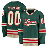 Custom Hockey Team Uniform with Custom Lettering Game Day Shirt with Custom Name Number Team Logo for Men Women Youth Kids