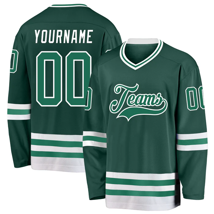 Personalized Hockey Team Jersey for Hockey Families and Homecoming Event with Stitched Printed Team Logo Name Number for Hockey Clubs