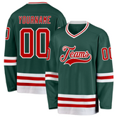 Mesh Custom Hockey Jersey for Student Groups with Stitched Printed Name Number Logo for Team Uniforms
