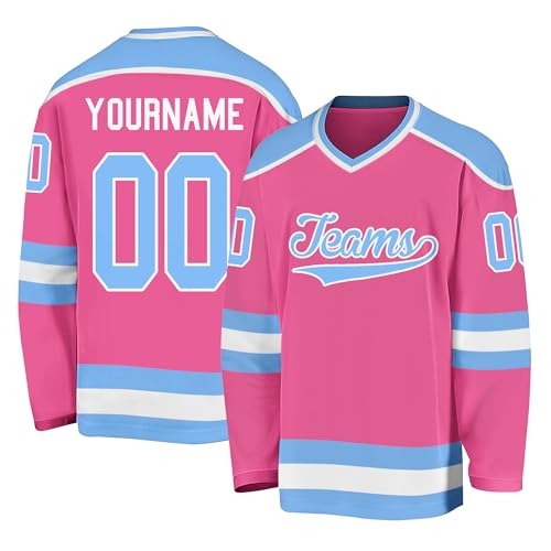 Stitched Printed Team Logo Custom Hockey Team Uniform with Stitched Printed Name Number Team Logo for Men Women Youth Kids
