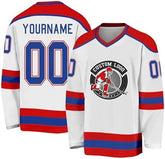 Custom Hockey Jersey Stitched Printed Personalization for Community Game with Stitched Printed Name Number Team Logo for Men Women Youth Kids