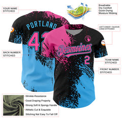 Striped Custom Team Baseball Jersey with Name Number and Logo