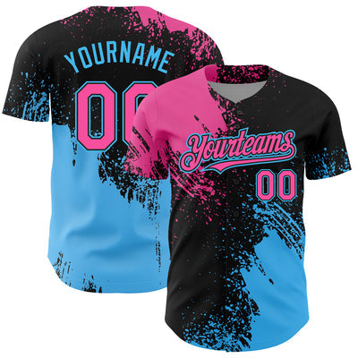 Striped Custom Team Baseball Jersey with Name Number and Logo