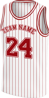 Custom Basketball Team Jersey Embroidered and Printed with Back Name and Number for Fundraiser Event