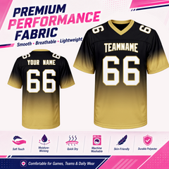 Custom Football Fan Shirt with Name Number and Logo for Class Reunion Groups