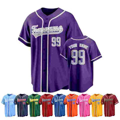Custom Baseball Jersey Shirt with Team Logo and Number for College Teams