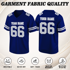 Sporty Custom Football Fan Jersey Stitched Printed Personalization
