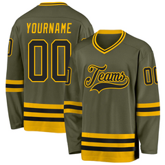 Mesh Custom Hockey Fan Shirt Stitched Printed with Stitched Printed Name Number Logo for Team Uniforms