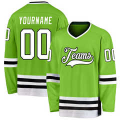 Custom Hockey Fan Jersey Stitched Printed for Family Game Day Outfit with Stitched Printed Name Number Logo for Team Uniforms